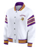 Minnesota Vikings Snap Front White Fleece Jacket
