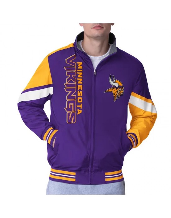 Minnesota Vikings Strong Arm Purple Full-Zip Jacket