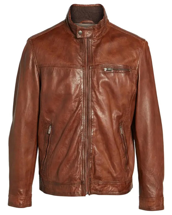 Missani Men’s Brown Leather Jacket Missani Men’s Brown Leather Jacket
