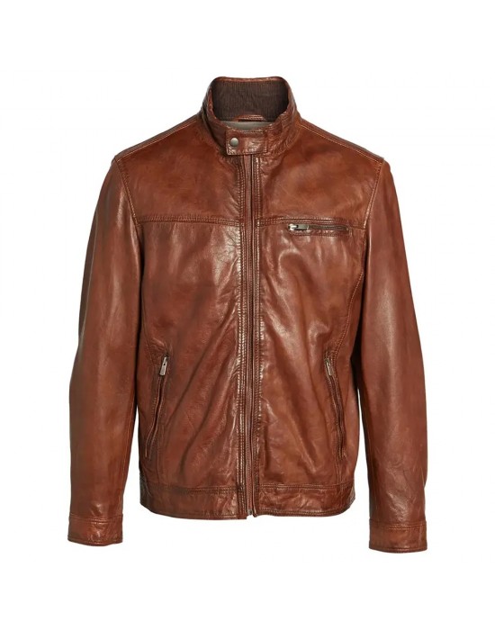 Missani Men’s Brown Leather Jacket