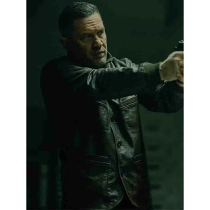 MobLand 2025 Harry Da Souza Black Leather Jacket