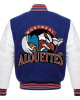 Montreal Alouettes Blue and White Varsity Jacket Montreal Alouettes Blue and White Varsity Jacket