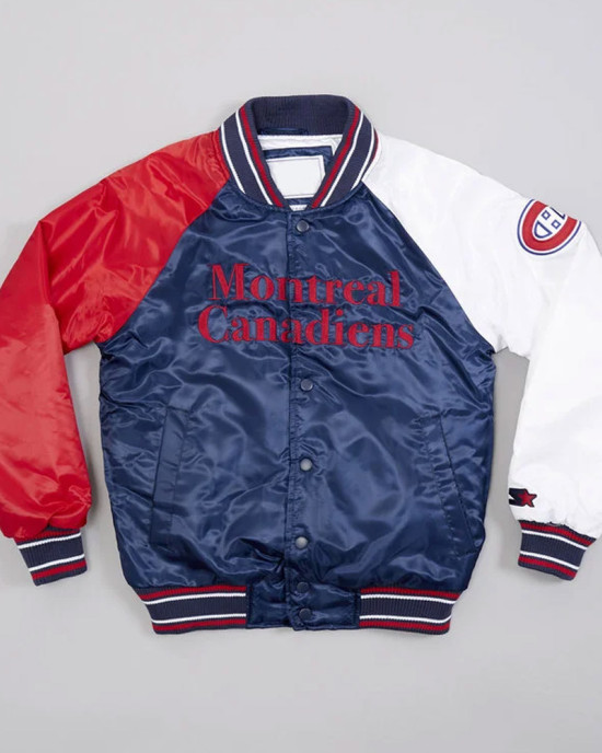 Montreal Canadiens Youth Varsity Satin Jacket Montreal Canadiens Youth Varsity Satin Jacket