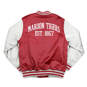 Morehouse Maroon and Light Gray Baseball Jacket