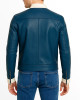 Mr Fantastic Blue Leather Bomber Jacket