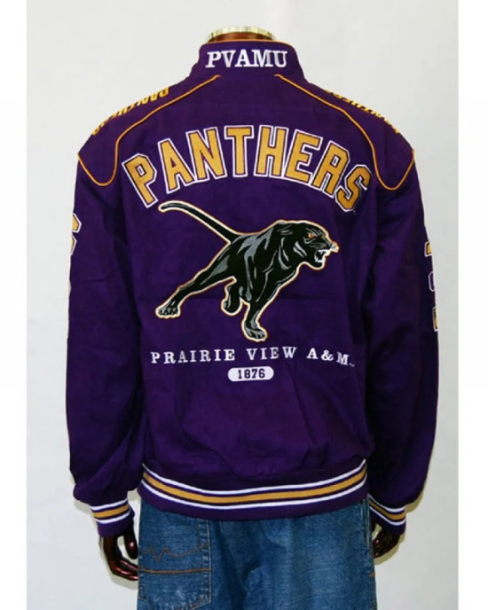 Nascar Prairie View Purple Twill Varsity Jacket Nascar Prairie View Purple Twill Varsity Jacket