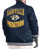 Nashville Predators Adaptive Bold Logo Varsity Satin Jacket