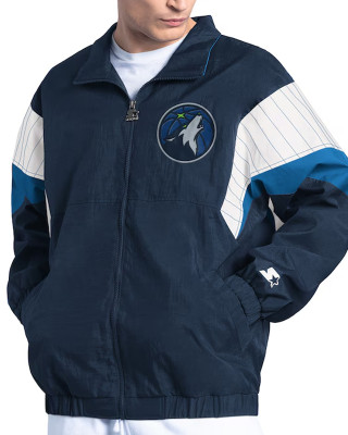 Navy Full-Zip Minnesota Timberwolves Yard Line Jacket