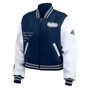 Navy/White Dallas Cowboys Varsity Full-Zip Jacket