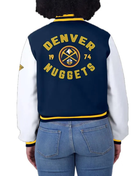 Navy/White Denver Nuggets Varsity Full-Zip Jacket Navy/White Denver Nuggets Varsity Full-Zip Jacket