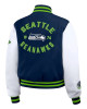 Navy/White Seattle Seahawks Varsity Full-Zip Jacket Navy/White Seattle Seahawks Varsity Full-Zip Jacket