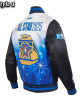 NBA All Star 2025 Classic Full-Snap Satin Eggshell/Black Jacket NBA All Star 2025 Classic Full-Snap Satin Eggshell/Black Jacket