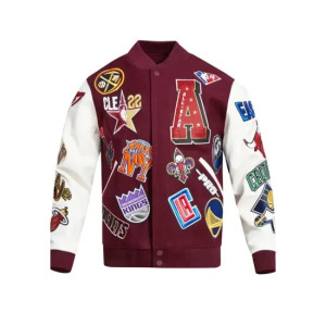 NBA All Star Maroon and White Jacket
