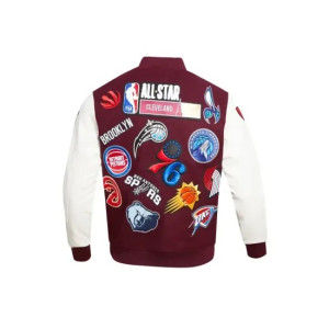 NBA All Star Maroon and White Jacket