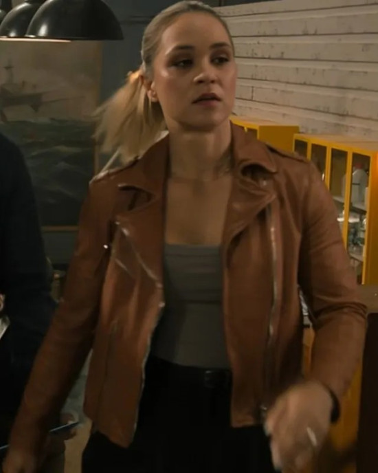 NCIS Sydney Tuuli Narkle Leather Jacket NCIS Sydney Tuuli Narkle Leather Jacket