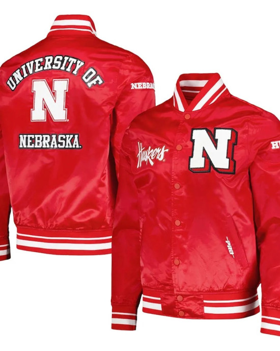 Nebraska Huskers Classic Scarlet Satin Jacket Nebraska Huskers Classic Scarlet Satin Jacket