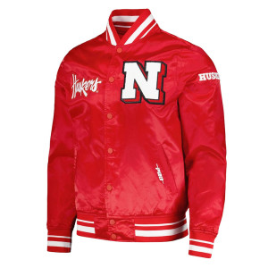 Nebraska Huskers Classic Scarlet Satin Jacket