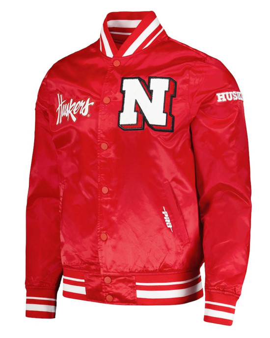 Nebraska Huskers Classic Scarlet Satin Jacket Nebraska Huskers Classic Scarlet Satin Jacket