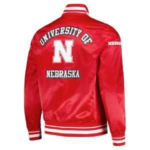 Nebraska Huskers Classic Scarlet Satin Jacket