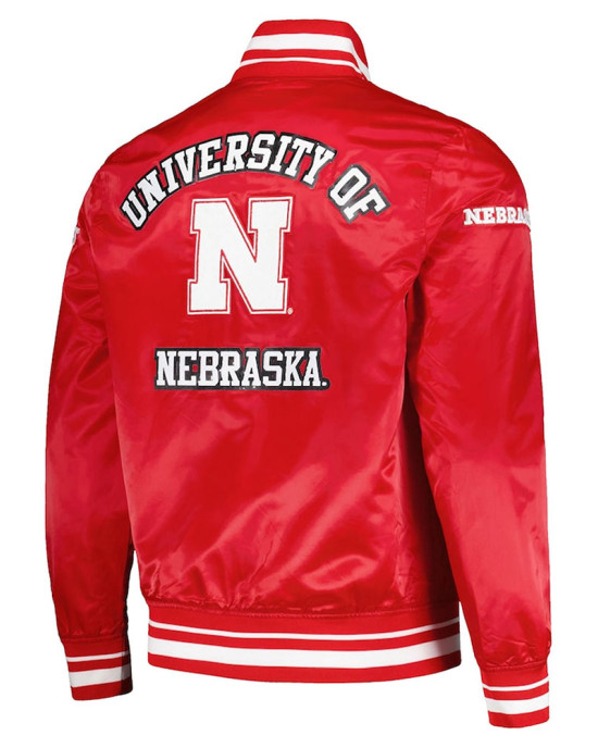 Nebraska Huskers Classic Scarlet Satin Jacket Nebraska Huskers Classic Scarlet Satin Jacket