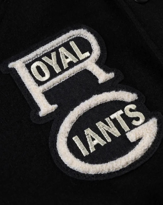 Negro League NY Yankees Black Wool Leather Varsity Jacket