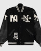 Negro League NY Yankees Black Wool Leather Varsity Jacket