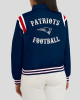 New England Patriots Lightweight Navy Varsity Satin Jacket