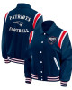 New England Patriots Lightweight Navy Varsity Satin Jacket