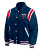 New England Patriots Lightweight Navy Varsity Satin Jacket