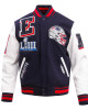New England Patriots Mashup Rib Varsity Wool/Leather Jacket New England Patriots Mashup Rib Varsity Wool/Leather Jacket