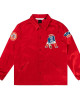 New England Patriots Red Satin Windbreaker New England Patriots Red Satin Windbreaker