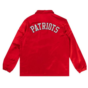 New England Patriots Red Satin Windbreaker