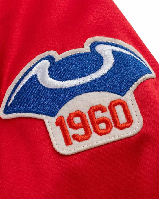 New England Patriots Red Satin Windbreaker New England Patriots Red Satin Windbreaker