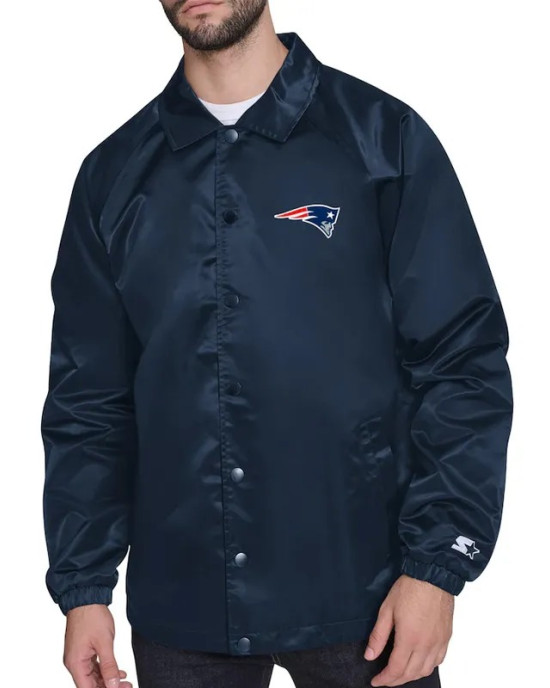New England Patriots Retro Logo Coaches Jacket New England Patriots Retro Logo Coaches Jacket