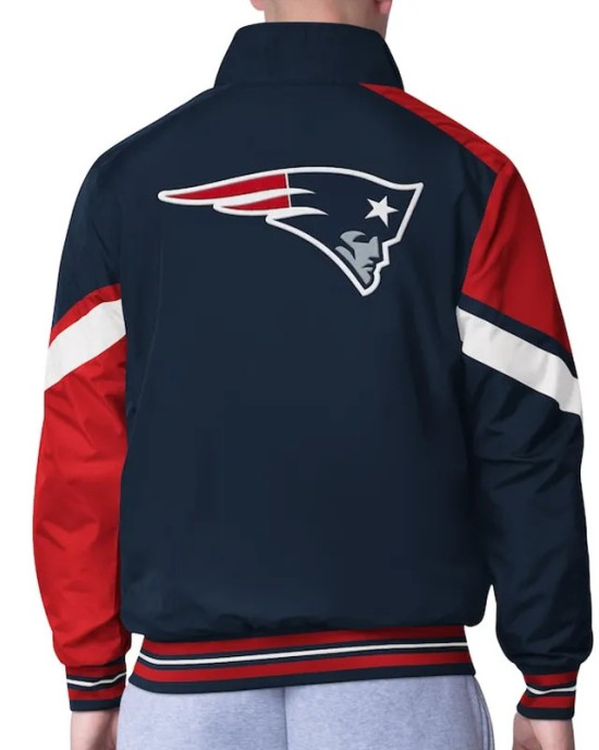 New England Patriots Strong Arm Navy Full-Zip Jacket New England Patriots Strong Arm Navy Full-Zip Jacket
