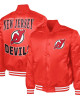 New Jersey Devils Adaptive Bold Logo Varsity Satin Jacket