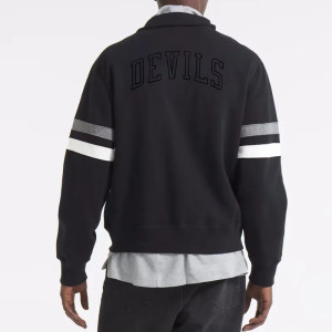 New Jersey Devils Black Striped Fleece Jacket