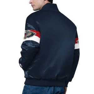 New Orleans Pelicans Triple Option Varsity Satin Jacket