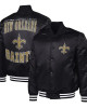 New Orleans Saints Adaptive Team Graphic Varsity Satin Jacket