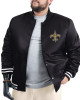 New Orleans Saints Adaptive Team Graphic Varsity Satin Jacket