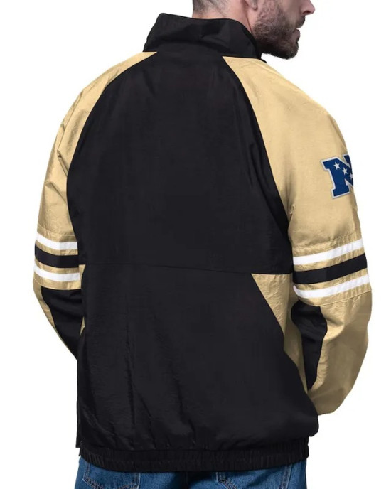 New Orleans Saints Prospect Black Half-Zip Pullover Jacket