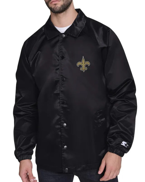 New Orleans Saints Retro Logo Coaches Jacket New Orleans Saints Retro Logo Coaches Jacket