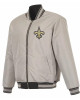 New Orleans Saints Reversible Black/Gray Flight Jacket - Full-Zip Style