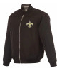 New Orleans Saints Reversible Black/Gray Flight Jacket - Full-Zip Style