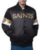 New Orleans Saints Triple Option Varsity Satin Jacket