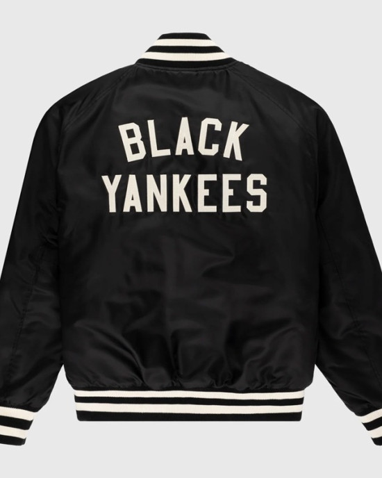 New York Black Yankees Varsity Satin Jacket