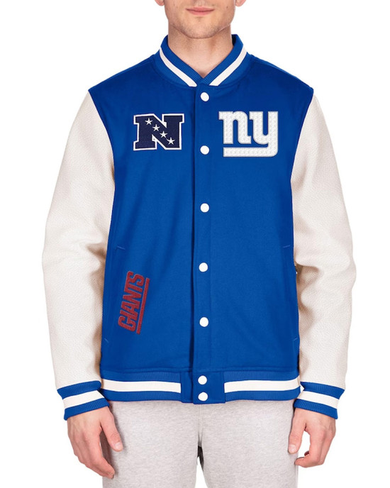 New York Giants Third Down Varsity Jacket New York Giants Third Down Varsity Jacket