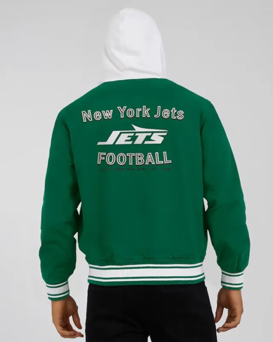 New York Jets Green Cotton Hooded Jacket
