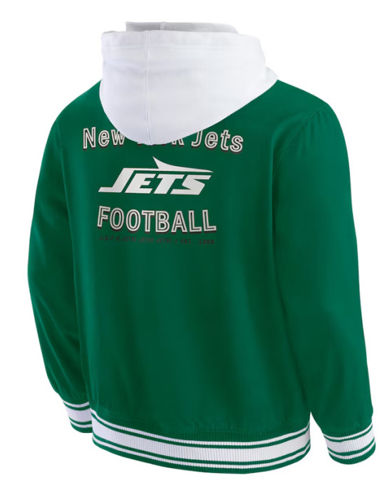New York Jets Green Cotton Hooded Jacket