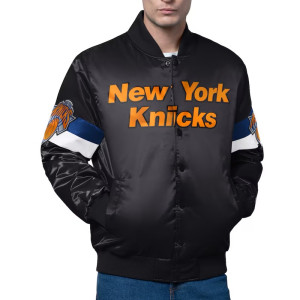 New York Knicks Triple Option Varsity Satin Jacket